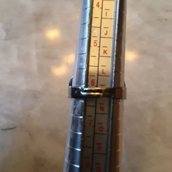 CRYSTAL HEART Ring w Adjustable Metal Band - Picture 5 of 8